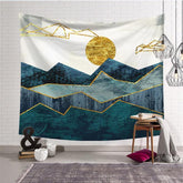Lofaris Tibetan Blue Mountain Painting Style Wall Tapestry